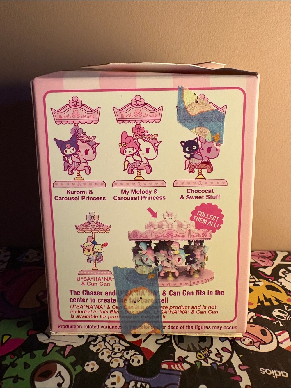 tokidoki x Hello Kitty and Friends Sweet Pink Carousel CHOCOCAT & SWEET STUFF
